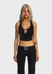 [Motel] Lumley Halter Crop Top