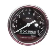 Stewart Warner 550-KM Deluxe 3" Low Speed 0-10 1/100 MPH Speedometer Gauge
