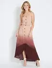 ROCKMANS SLEEVELESS EDEN OMBRE MIDI DRESS (8,12,14) RRP $89