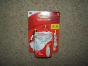 3M COMMAND 3 lb Damage-Free Hanging DESIGNER HOOKS & Stripes 17081-18 Club NEW