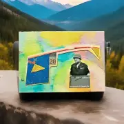 Benjamin O. Davis Sr Original Stamp Collage Surrealism Miniature Art ACEO