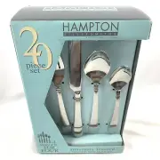 Hampton Silversmiths Anastasia Frosted Stainless Steel 20 Piece Set New In Box