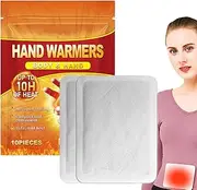 Hot Packs for Hands, 10X Air Activated Hand Warmer Pocket Warmers, Adhesive Long Lasting Body Warming, for outdoor activities Instant Heat Packs for Hands