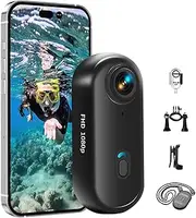Tiantianle Action Cam WiFi, 1080P Mini Underwater Camera Waterproof up to 30 m, 360° Helmet Camera Bicycle, Hands-Free POVs, Bodycam Body Camera, Action Camera, Small Camera