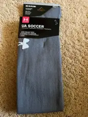 UA Under Armour Over the Calf Adult Soccer Socks Grey (Graphite) Medium