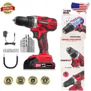 Lightweight 20V Cordless Drill with 2 Variable Speeds & 22-Piece Bit Set