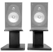 (2) 8” Black Bookshelf Speaker Stands For Energy CB-20 Bookshelf Speakers