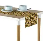 Halloween Candy Corn Black Table Runner - 12"x72" or 14"x108"