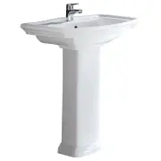 RAK Washington Pedestal Basin, 3TH, Gloss White