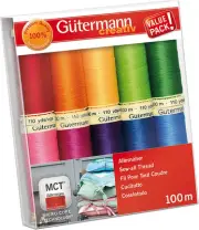 Sew-All Colorful Set 100% Polyester Thread Set 10 X 100M Reels