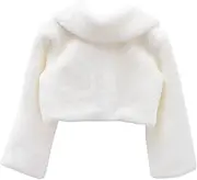 [FOYTOKI] 1pc Girls Long Sleeve Cape Flower Children Winter Tippet Cape Coat with Ribbon Ties Dresses for a Wedding Toddler Coat Girls Coat Shawl Cloak Costumes White One Shoulder Baby Scarf