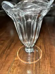 VINTAGE ICE CREAM heavy glass SUNDAE DESSERT DISH