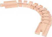 INOOMP Wooden Train Track Accessories Wooden Railway Track Expansion Toy for Creative Play and Developmental Skills Safe for Young
