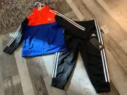 NEW ADIDAS Infant Boy 2PC Track Suit Jacket Pants, Full Zip Jacket, 24 months