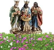 Christmas Religious Garden Stakes, Nativity Scene Yard Art, Acrylic 2D Garden Decorations, Waterproof Pathway Decorations, Wear-Resistant Christmas Supplies, Outdoor Nativity Stakes