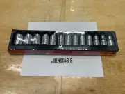 Snap-on Tools USA NEW 1/2" Drive METRIC 6pt Shallow Chrome Socket Set 313TWMYA