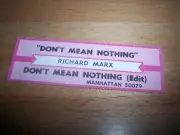 1 Richard Marx Don't Mean Nothing Jukebox Title Strip