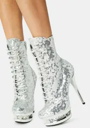 [Pleaser] Chrome Check Me Out Platform Heels