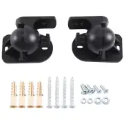 Universal Rotatable Speaker Wall Mount Stand Bracket 1 Pair Black U1T23895