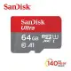 SanDisk Ultra microSDXC UHS-I (A1) 64GB 記憶卡140MB/s