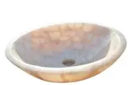 Natural White Agate Stone Bathroom Wash Basin Sink Decor 15"x15"x5" Inch