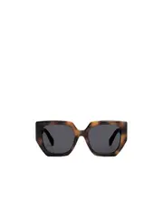 Logo sign extra-large frame sunglasses 55 Brown