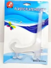 Clear Plastic Plate Holder Display 7" Stand Easel Display NEW