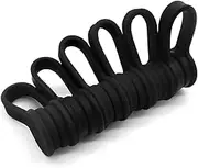 6 Pcs Black Silicone Magnetic Cable Ties, Viaky Reusable Cord Management Magnet Cable Organizer Earbuds Winder Clips Phone Cord Holder Bookmark Whiteboard Fridge Magnets Organizing Etc