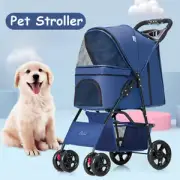 Pet Pram Carry Cart Buggy Foldable Dog Cat Stroller Pushchair Carrier ⧰