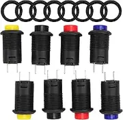 8pcs Latching Push Button Switches for Light Appliance DIY Projects Replacement Switch for Household