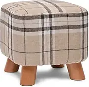 Solid Wood Shoe Changing Stool, Fashionable and Creative Sofa Stool, Fabric Coffee Table Stool, Household Stool