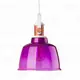 18PARK-格雷吊燈-10色-鍍紫玻璃燈罩(白燈體)-含燈泡組合(4W*1) (10折)