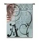 Alpha Man Abstract North American Made Woven Tapestry Wall Hanging