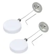 Retractable Remote Control Lock Round,for TV,Cable Lock 2Set White 35.43"