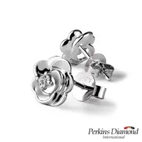 在飛比找PChome24h購物優惠-鑽石耳環 PERKINS 伯金仕 Rose 系列
