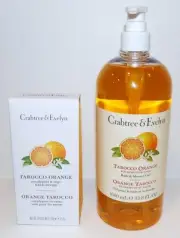 CRABTREE & EVELYN TAROCCO ORANGE EUCALYPTUS SAGE SHOWER BATH GEL & HAND THERAPY