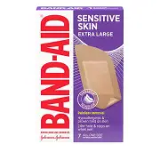 Band-Aid Brand Adhesive Bandage for Sensitive Skin, Extra Large, 7Ct