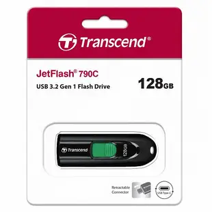 TRANSCEND 創見 JetFlash 790C 64G 128G 256G USB Type-C 隨身碟 行動碟