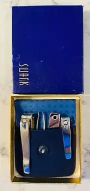 Vintage SWANK Mens Travel Statesman Manicure Set in Original Box 1895-7244
