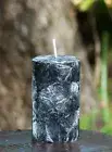 200hr Black OPIUM Perfume Silver CRYSTAL OVERLAY Hand Made Artisan Scent CANDLE