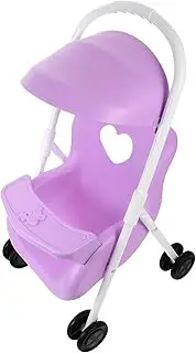 Realistic Doll Stroller Model for Pretend Play Mini Furniture Adornment Plastic Stroller for Doll House Decorative and Fun for Boys and Girls