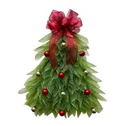 NNEOBA Hanging Christmas Tree Fabric Wreath Front Door Decoration