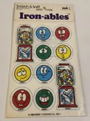 Vintage~1984~Scratch & Sniff~Iron-ables~ New~Gumballs