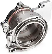 LAZIRO Stainless Steel Downpipe Turbo Flange to 3" V-Band Adaptor(for Custom Turbo Swap Project) Compatible with Holset WH1C HX35 HX35W