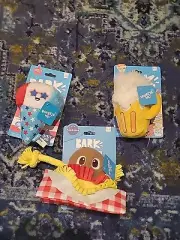 New Bark Spaghetti & Muttballs Meatballs Tug-o-War Rope XS-M Dog Toy Lot