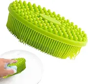 Vegetable Scrubber Brush, Vegetable Scrubber Brush, Outside Silicone Fruit, Double Side Reusable Reusable Hard and Soft Silicone Washing Tool for Kitchen Pot Oven