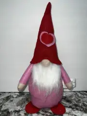 Valentines Day Plush Gnomes Weighted Base 14" NEW!