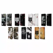 AMC THE WALKING DEAD LOGO LEATHER BOOK WALLET CASE FOR APPLE iPOD TOUCH MP3