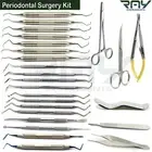 Periodontal Kit Dental Surgical Tissue Scissors Forceps Surgery Curettes Scalers