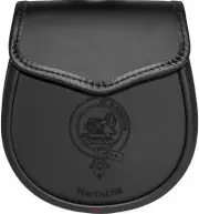 MacTause Leather Day Sporran Scottish Clan Crest